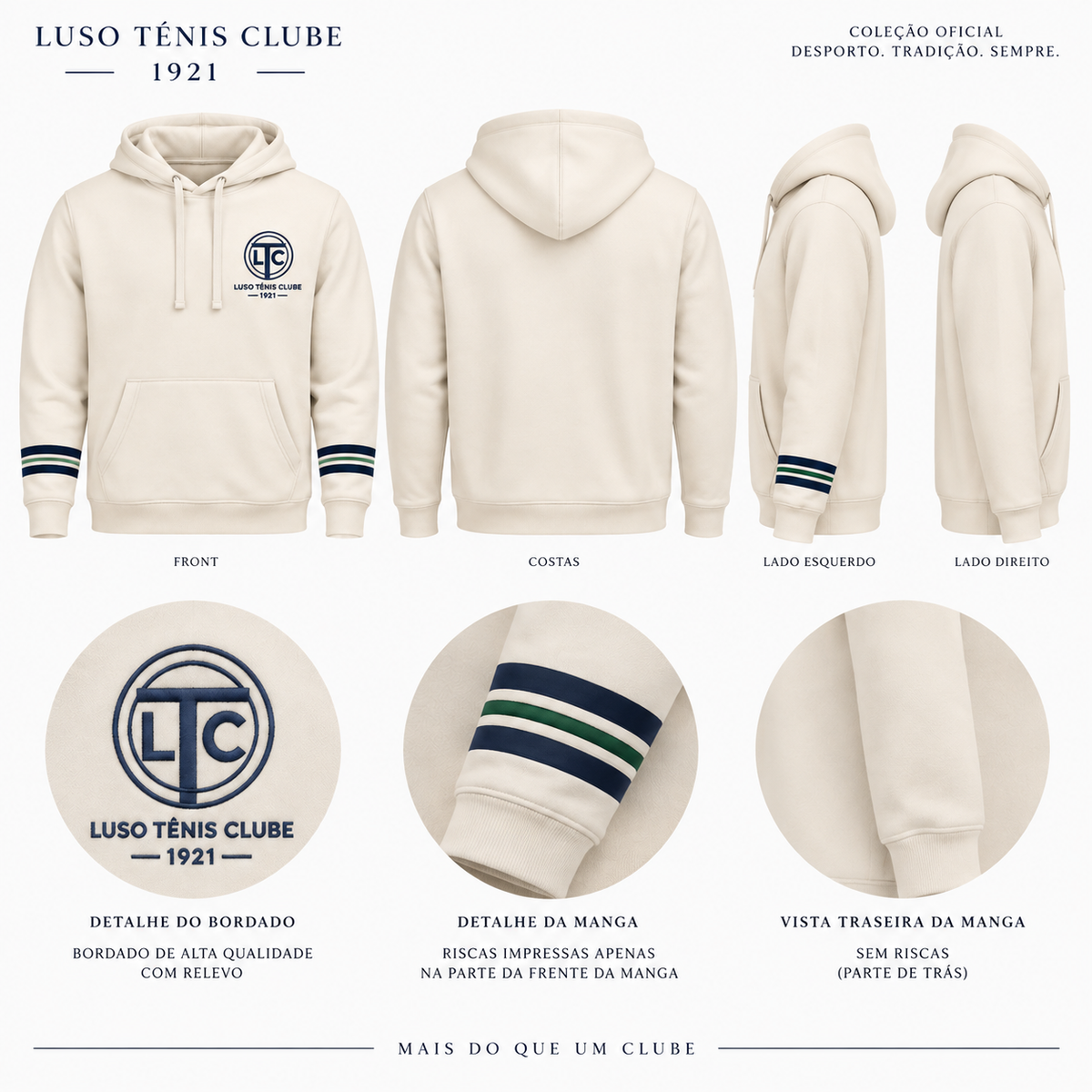 Sweat com Capuz Oficial do Luso Ténis Clube