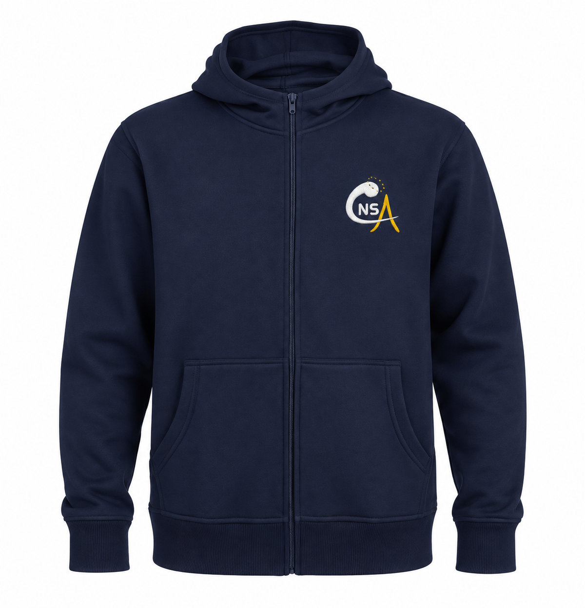 CNSA — Sweatshirt Unissexo com Capuz e Fecho Bordada